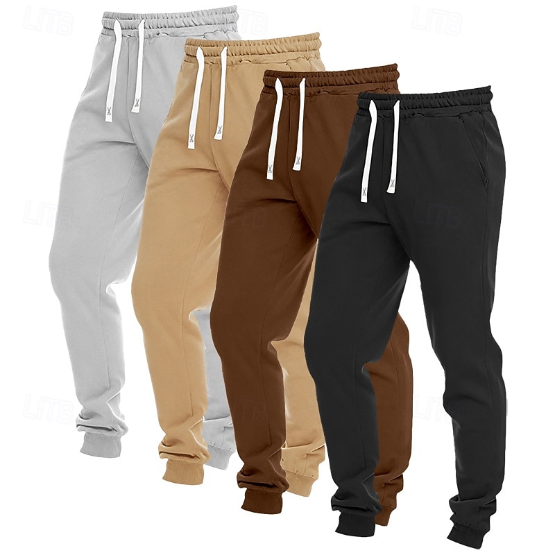 Ανδρικά Αθλητικές Φόρμες Παντελόνι Fleece Τζόγκκερ Παντελόνια Casual παντελόνι Κορδόνι Τσέπη Ελαστική μέση Σκέτο Άνεση Πλήρες μήκος ΕΞΩΤΕΡΙΚΟΥ ΧΩΡΟΥ Καθημερινά Απλός Κλασσικό στυλ 1 2 Μικροελαστικό 2026 - $42.99 –P4