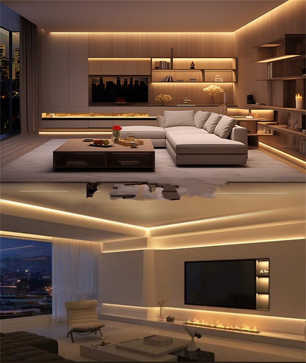 1set 3/5/10m Dual-color Temperature 8mm 24V 2835 LED Strip light 120LEDs/ Super Bright Flexible Tape LED Light 2025 - $20.99 –P6