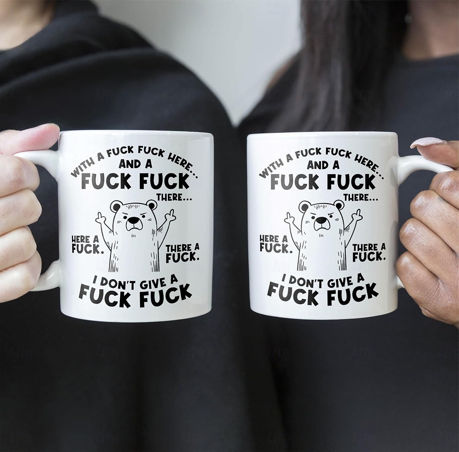 Caneca engraçada "Foda-se, não dou a mínima" - Caneca de cerâmica divertida para trabalho, escritório ou casa - Presente para amigos com humor de 2026 por $16.99 –P3