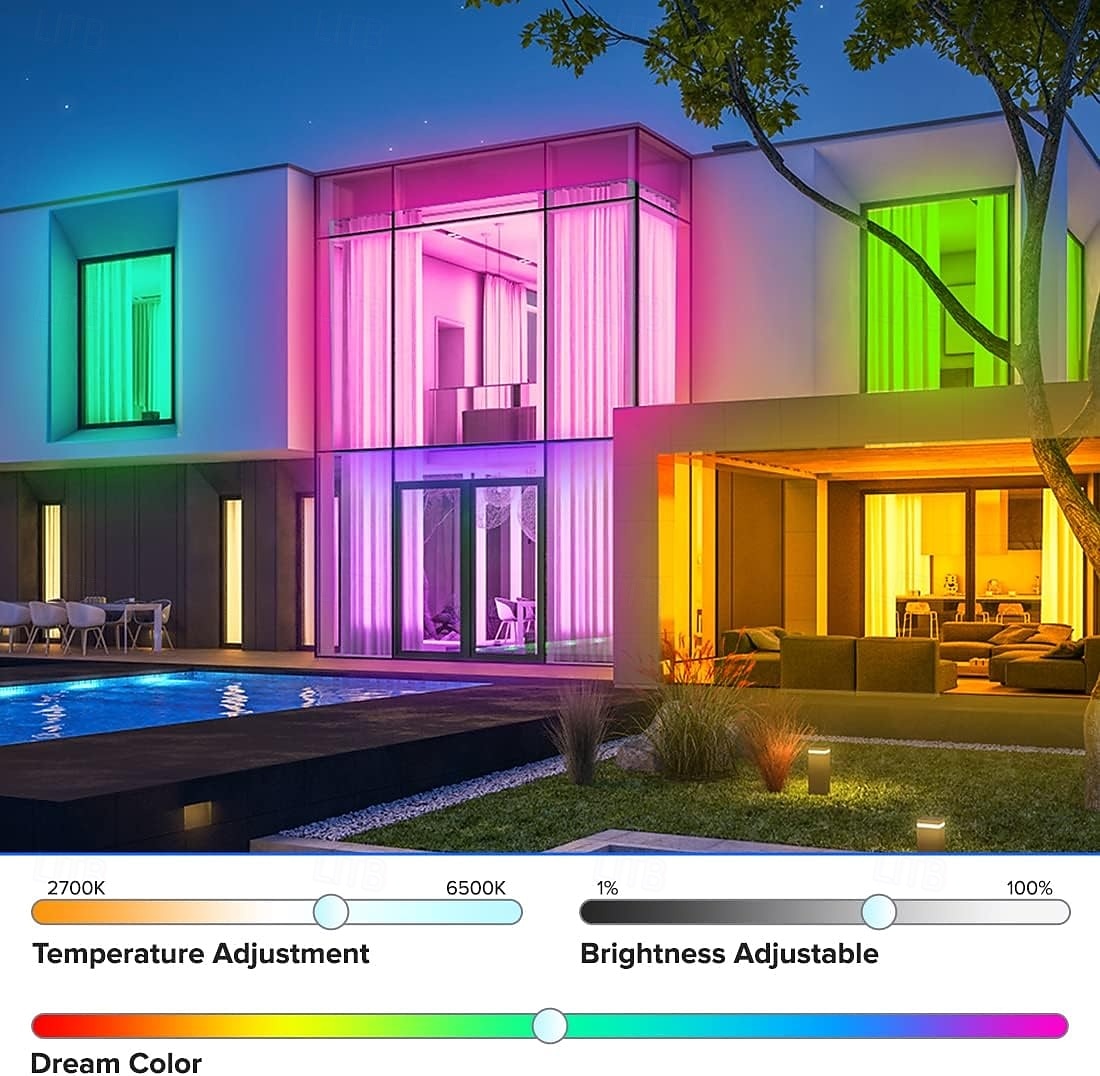 2026年 2.5m 5メートル 7メートル ライトセット 60 LED 5050 SMD 12mm 1セット RGB LEDストリップライト パーティー ホリデー 接続可 110-240 V 24 V  コレクション – $32.99 –P8