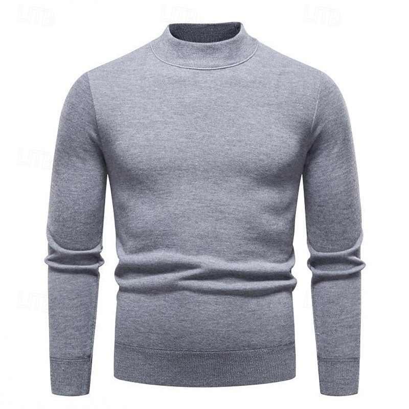 Miesten Neulos Neulepusero Joustin Neuloa Tavalliset topit Kudottu Tiukka Tavallinen Stand-kaula-aukko Neuleet Nykyaikainen Kausaliteetti Arki-asut Vaatetus Syksy Talvi Laivaston sininen M L XL 2026 - $26.99 –P12