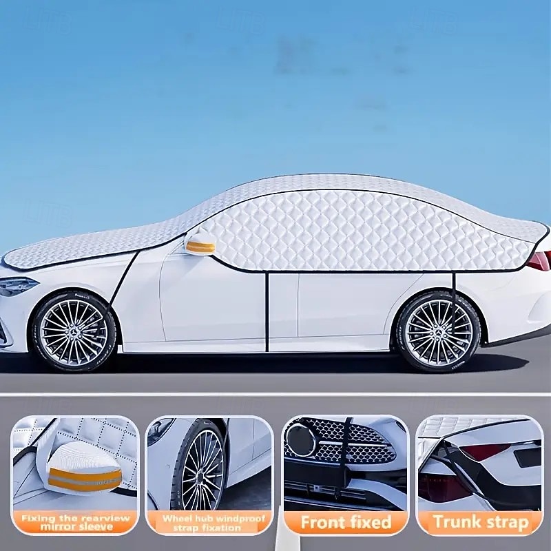 1 прочный всепогодный автомобильный чехол из утолщенной ткани Оксфорд &подходит (подходит большинству внедорожников и грузовиков) - сильный снег, град, дождь, пыль &- зимний ветрозащитный щит для 2026 - $33.99 –P3
