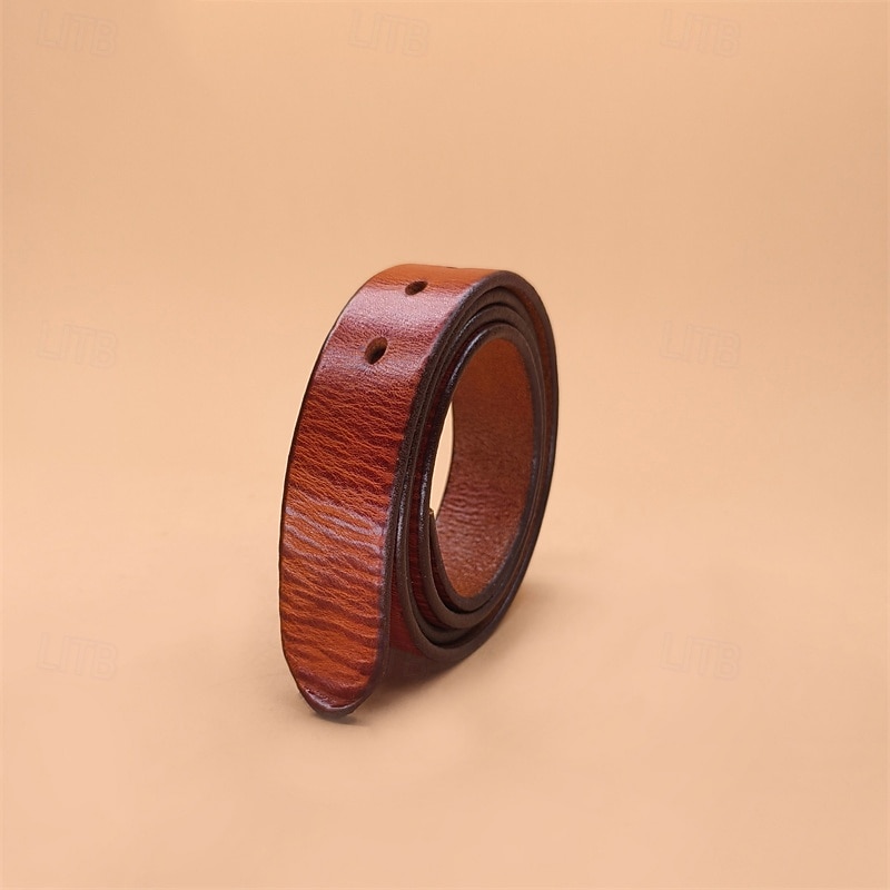 Men's Genuine Leather Belt Belt Brass Square Buckle Dermis Alloy Vintage Durable Adjustable Plain Black Kakhi Outdoor Daily Waist Belt 2026 - $32.99 –P2