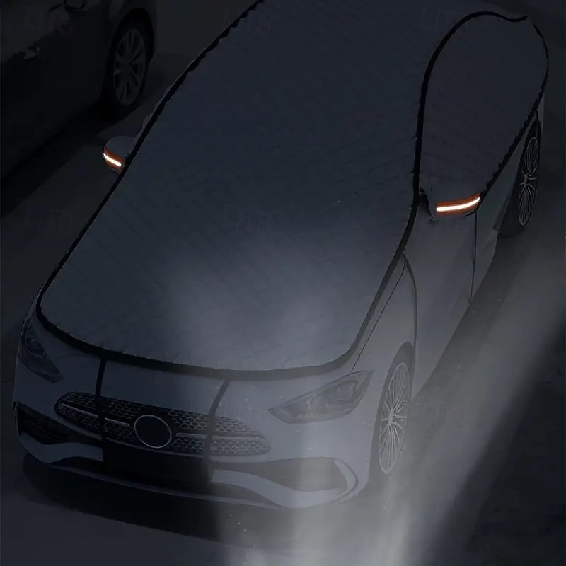 Pokrywa przeciwśnieżna na przednią szybę samochodu, wytrzymała tkanina Oxford &Osłona przeciwmrozowa na zimę, wodoodporna osłona przedniej szyby z bezpiecznymi haczykami, uniwersalna do samochodów 2026 - $47.99 –P10