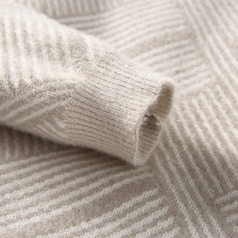 Per uomo Felpa Maglione A Coste Maglia Top Regolari Lavorato a maglia Slim Fit A righe Girocollo Maglieria Contemporaneo Casuale Abbigliamento quotidiano Abbigliamento Autunno & Inverno Nero Cachi M del 2026 a $34.99 –P4