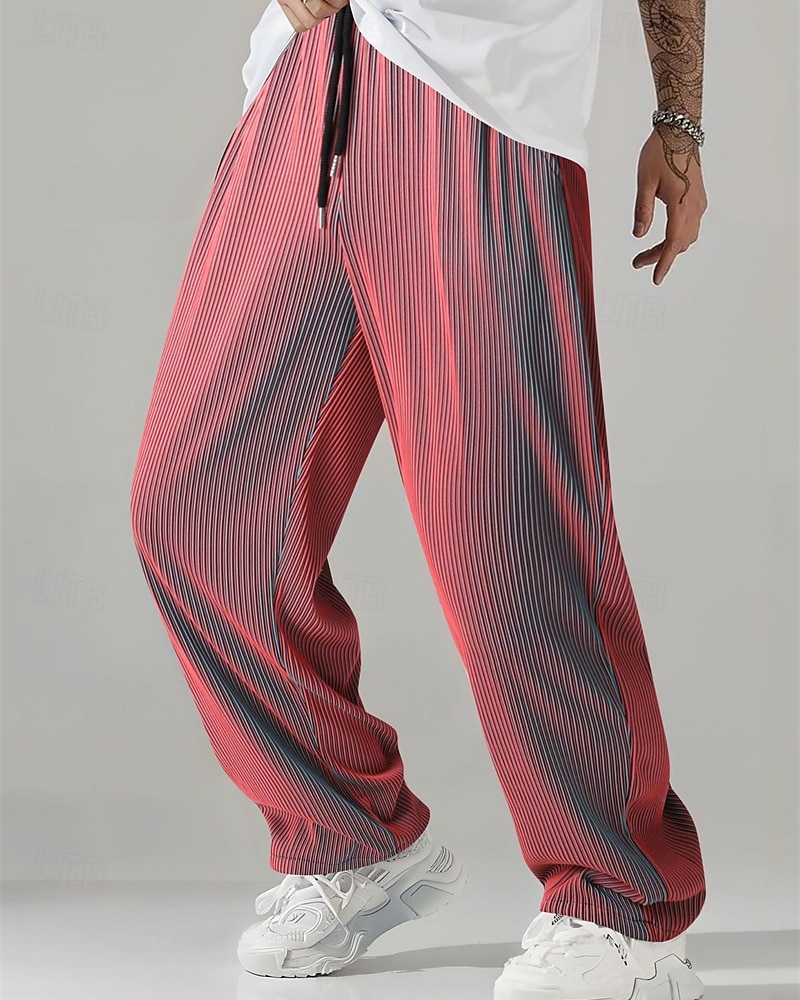 Hombre Pantalones de Deporte Pantalones Pantalones deportivos de pierna recta Correa Bolsillo Cintura elástica Plano Comodidad Suave Exterior Casual Diario Moda Estilo clásico Azul Piscina Rosa 2026 - $37.99 –P2
