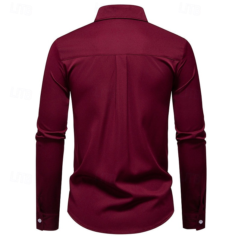Loucos anos 20 Anos 20 Retro Vintage Blusa / Camisa Mafioso Padrinho Corte Justo Fantasia Homens Baile de Máscaras Traje de festa para noite Negócio / Cerimônia / Casamento Festa de Solteira Adulto de 2026 por $32.99 –P11