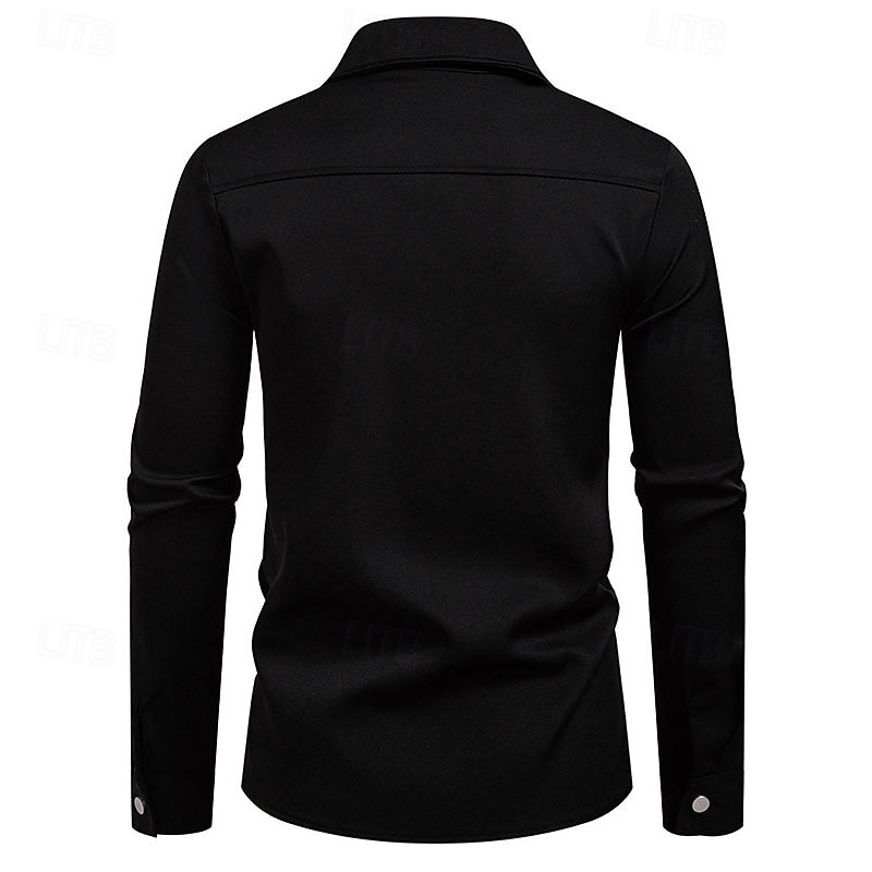 Loucos anos 20 Anos 20 Retro Vintage Blusa / Camisa Mafioso Padrinho Corte Justo Fantasia Homens Baile de Máscaras Traje de festa para noite Negócio / Cerimônia / Casamento Festa de Solteira Adulto de 2026 por $37.99 –P7