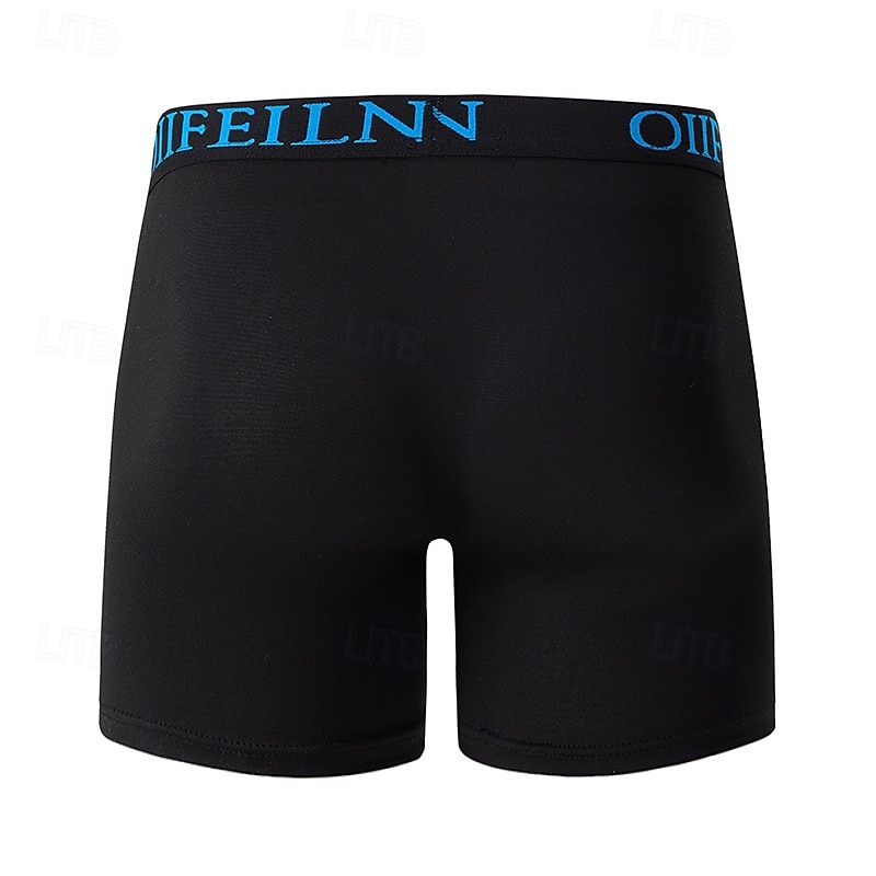 Herr 5st Grundläggande trosor Boxershorts Kalsong Elastisk midja Terylen Mateial som andas Bekväm Färgblock Brev Multifärg 2026 - $17.99 –P7