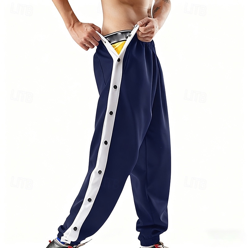 Voor heren Joggingbroeken Broek wegscheuren Broek Trekkoord Zak Elastische taille Kleurenblok Comfort Buitensporten Dagelijks Modieus Casual blauw Zwart / Wit Micro-elastisch 2026 - $22.99 –P8