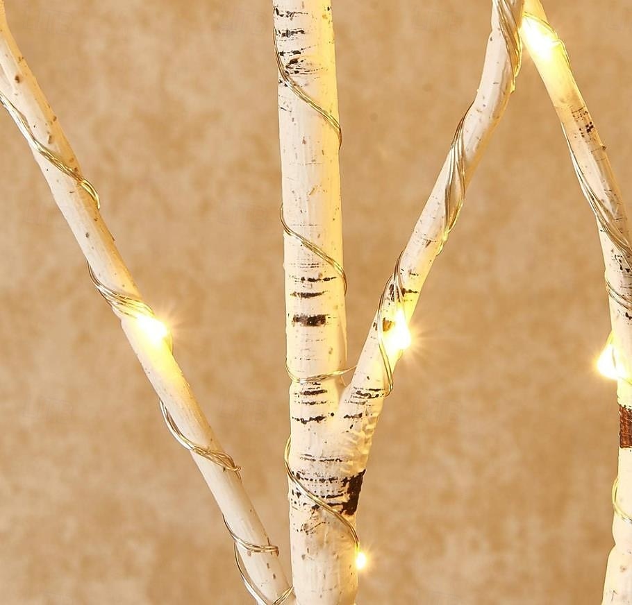 Светящиеся ветви на батарейках гирлянды фонарики из ивы для домашнего украшения спальни камина праздничного декора для использования внутри и снаружи (ваза не включена) 2026 - $16.99 –P5