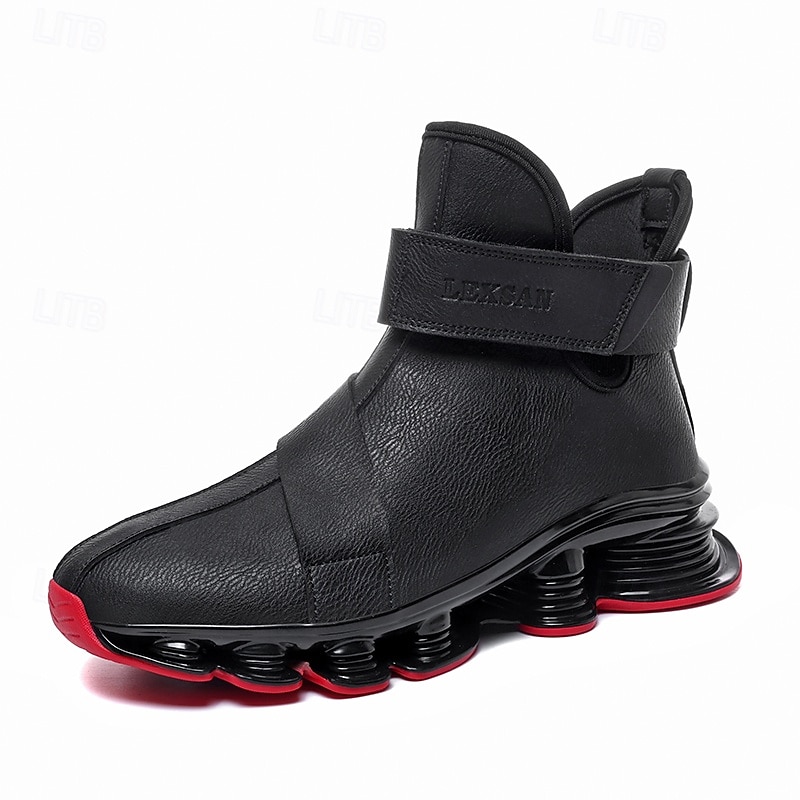 Zapatillas deportivas rojas para hombre: elegantes y cómodas, con parte superior de malla y cámara de aire, perfectas para un look informal en vacaciones y fiestas navideñas. 2026 - $64.99 –P3