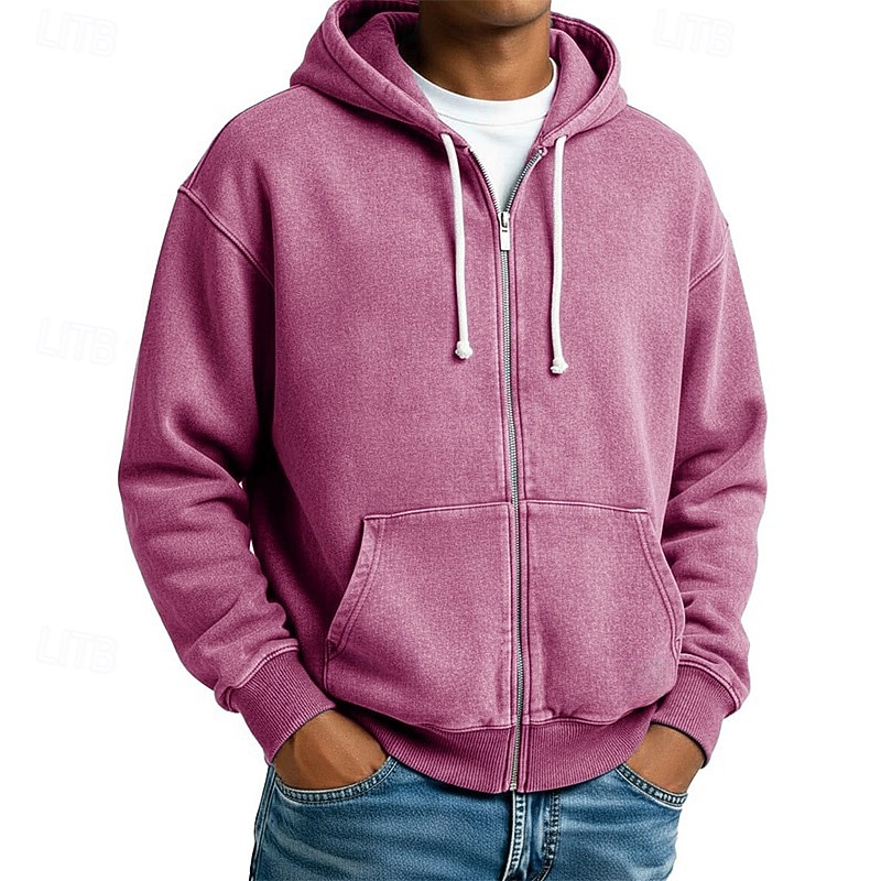 Hombre Sudadera Sudadera con capucha y cremallera completa Azul Piscina Albaricoque Negro Rosa Verde Ejército Con Capucha Plano Cerrar Deporte Casual Diario Ropa de calle Fresco Ropa deportiva Todas 2025 - $27.99 –P7