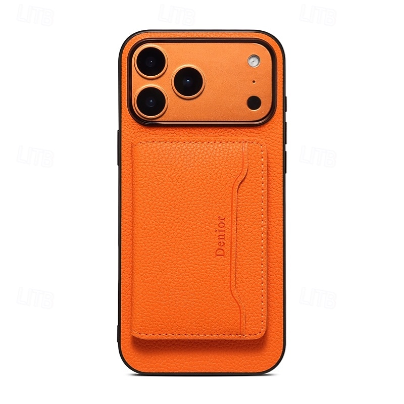 telefon Etui Til iPhone 17 Pro Max 17 Air 17 16 15 14 Pro Max Plus 13 Pro Max Bakdeksel med stativ Støtsikker Kontor / Bedrift PU lær 2026 - $22.99 –P1