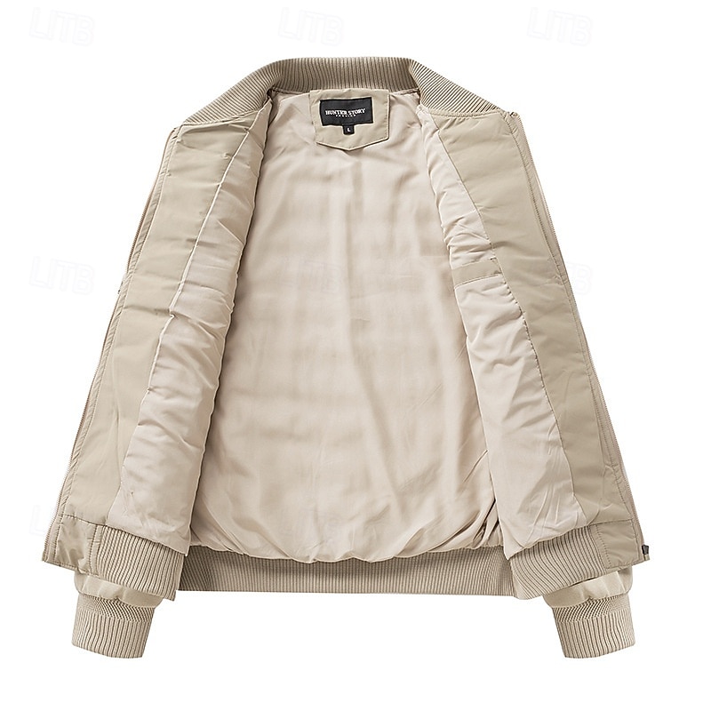 Men's Winter Coat Quilted Jacket Padded Jacket Pocket Quilted Polyster Outdoor Casual Daily Regular Fashion Streetwear Contemporary Thermal Warm Winter Solid Color Black Khaki Army Green Puffer Jacket 2026 - $65.99 –P3