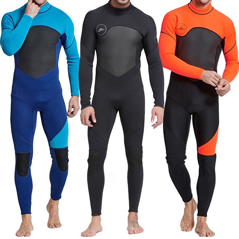 Per uomo 3mm Muta da sub in neoprene Rash Guard completo per il corpo Costume da surf intero Color-blocking Caldo Protezione UV Manica Lunga Mute da immersione Surf Canoa Snorkeling Inverno del 2026 a TRY 4018.4 –P1