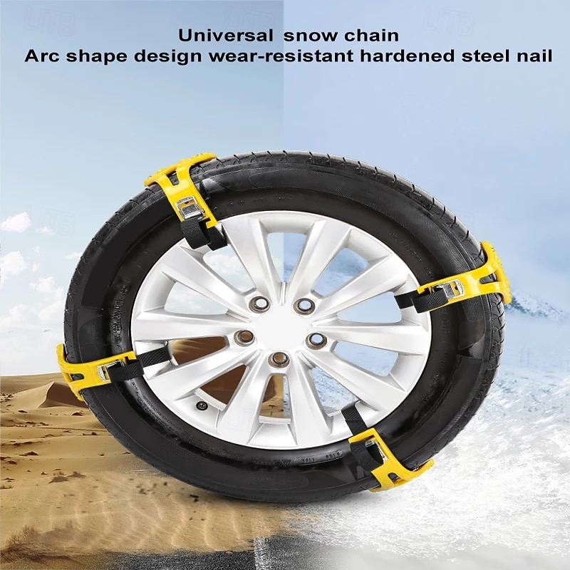 4 stuks/8 stuks auto sneeuwkettingen modderbanden dikke antislipband voor auto/suv/vrachtwagen draagbaar eenvoudig te monteren noodtractie auto 2026 - $66.99 –P11