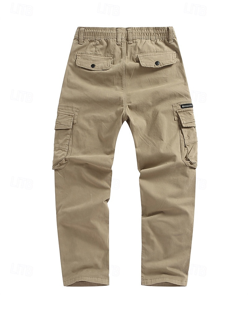 Homens Calças Cargo Calças Bolso multi Tecido A Prova de Vento Vestível Comprimento total Ao ar livre Diário Acampar e Caminhar Roupa de rua à moda Exército verde Preto de 2026 por $47.99 –P13
