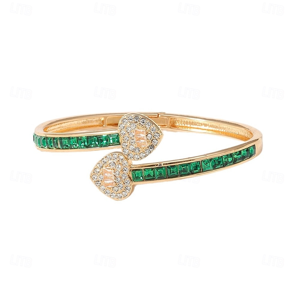 Cubic Zirconia Vintage Style Sweet Heart Elegant Personalized Trendy Chrome Bracelet Jewelry Silver / Golden For Wedding Party Engagement Prom 2026 - $11.49 –P2