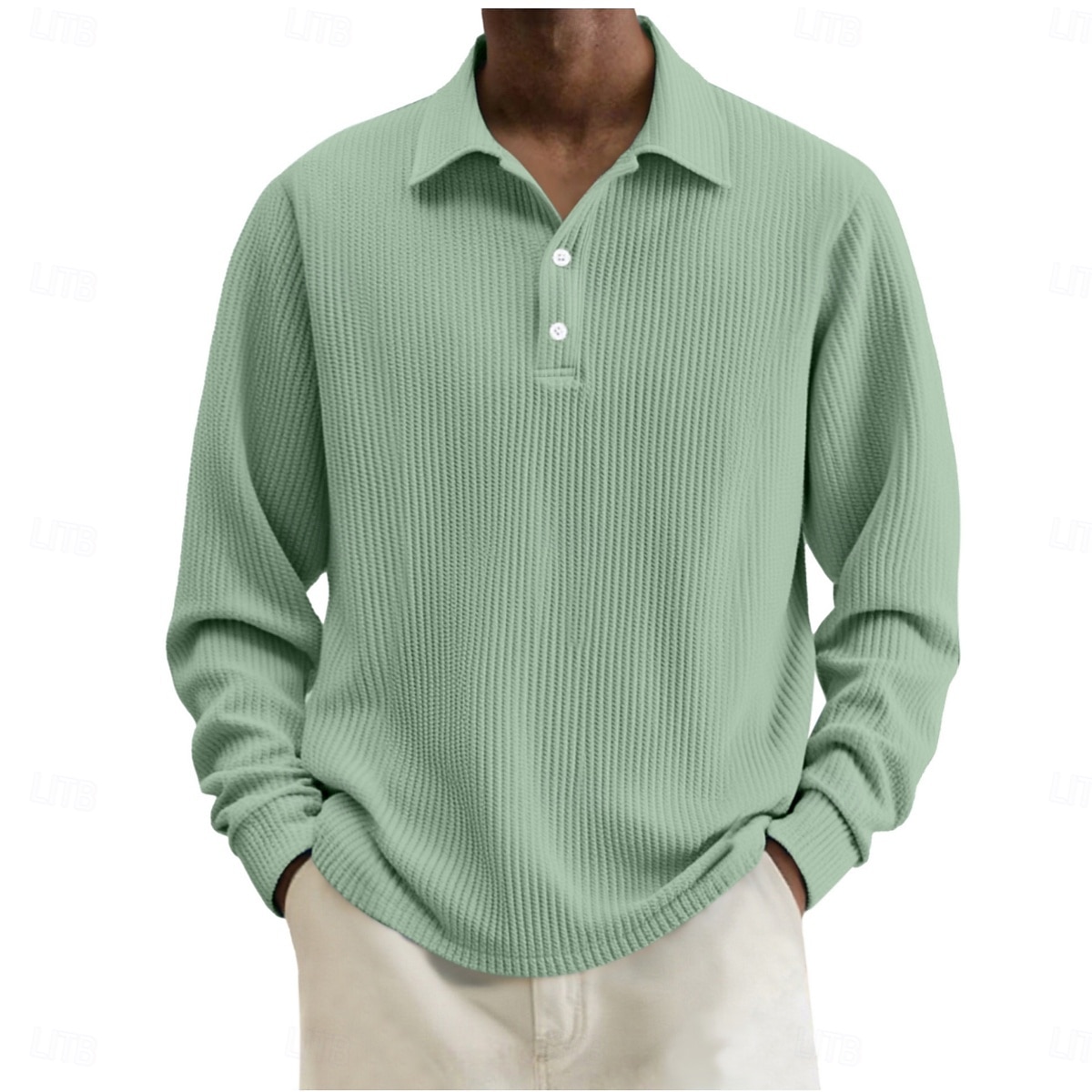 Per uomo Camicia di Velluto a Coste Testurizzato Casuale Sportivo Bavero Manica Lunga Moda Essenziale Blocco di colori Semplice Bottoni Caldo Autunno Primavera & Autunno Autunno & Inverno Vestibilit del 2026 a $22.99 –P1