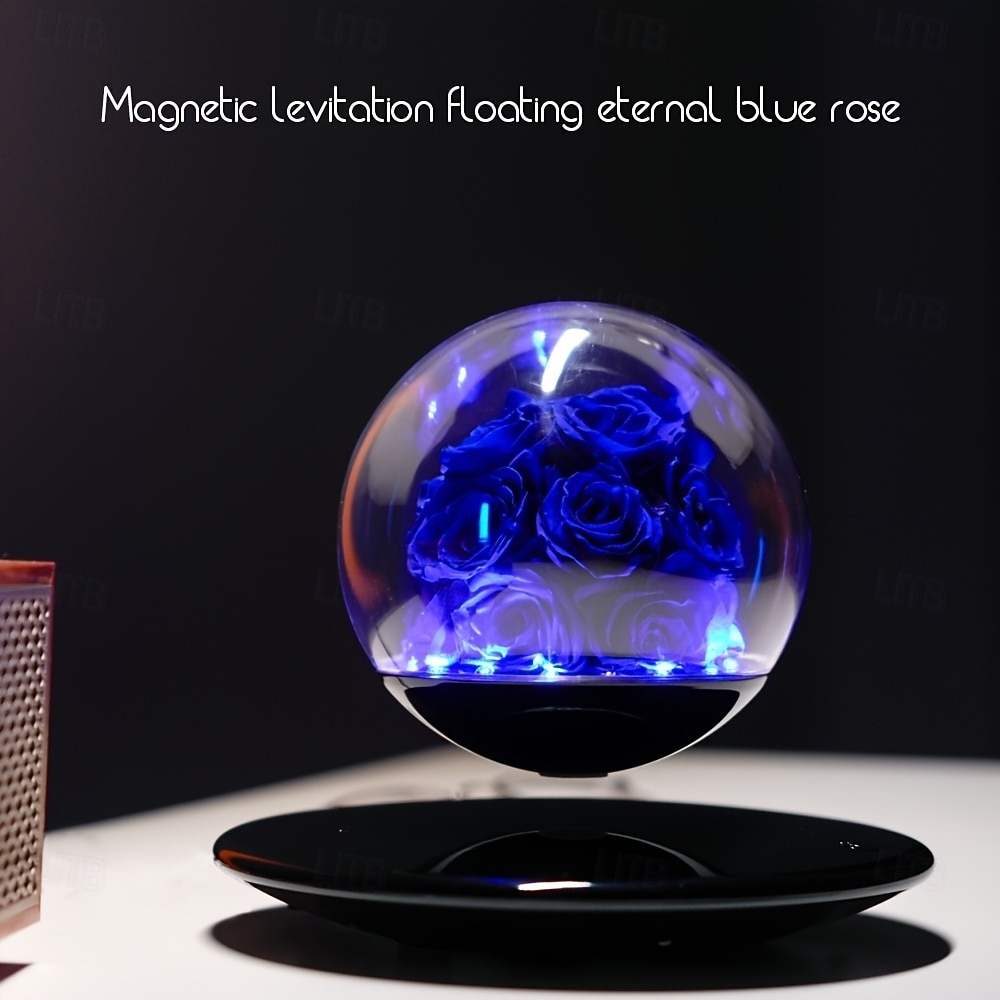 Magnetic Levitation Eternal Rose Glass Cover for LED Lights with Touch Control Lights Eternal Floating Flower Lights Suitable for Valentine's Day Anniversaries Birthdays 2026 - $125.99 –P1