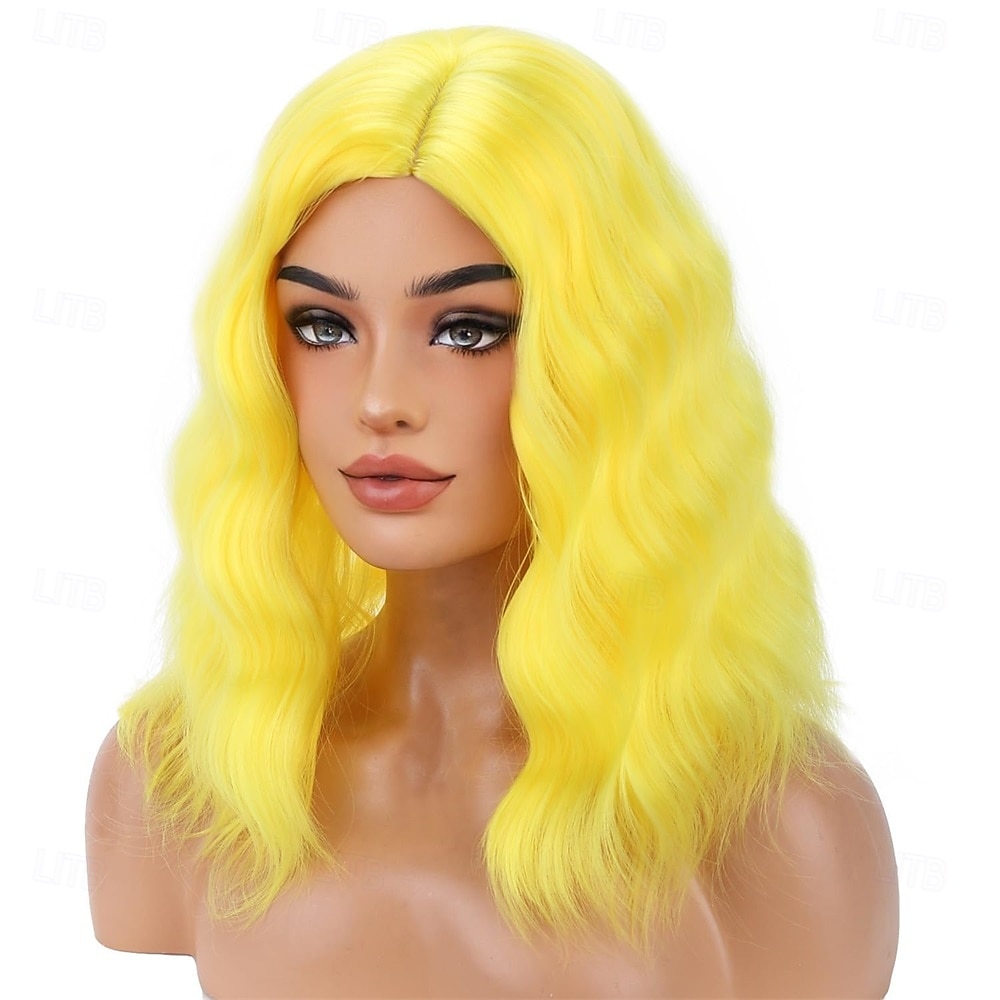 Carnival-peruukki 2026 Vaaleanpunainen Punainen Sininen Kihara Lyhyt Synteettinen festivaaliperuukki Mardi Gras Paraati Cosplay-asun hiukset varten Naisten 2026 - $21.99 –P4