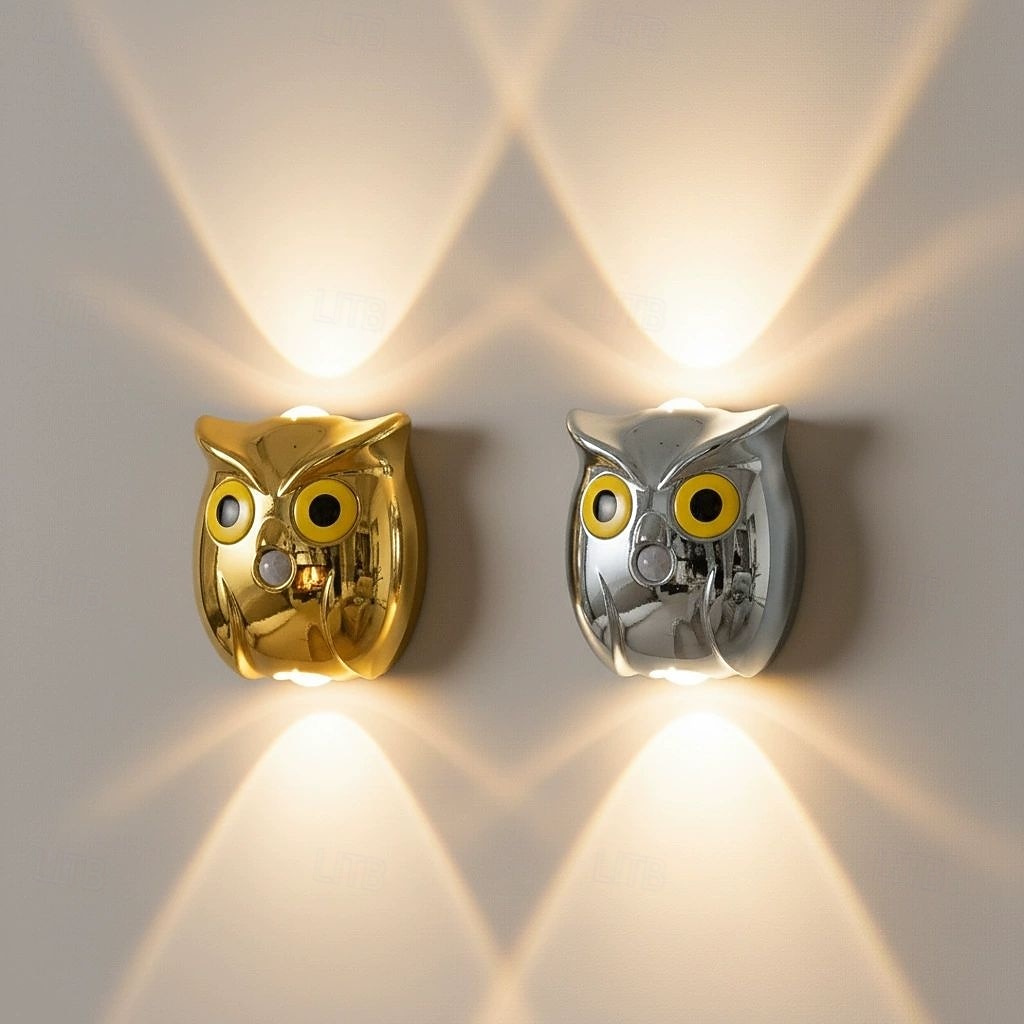Lumină de Noapte cu Senzor de Corp Lampă de Perete Creativă cu Bufniță Reîncărcabilă USB Fără Necesitatea Cablării Dimming Iluminat pentru Acasă în Living Coridor Dormitor Dulap 2026 - $30.99 –P4