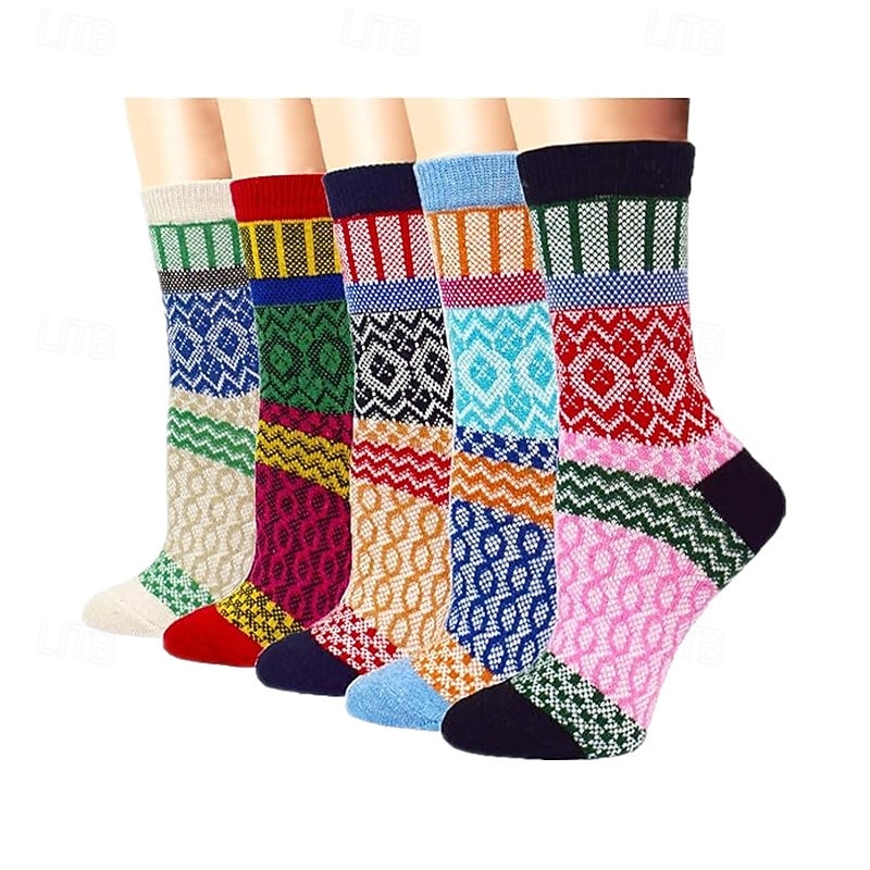 Wollen Sokken voor Vrouwen Valentijnsdag Cadeaus voor Moeder Vrouwen Haar Sinterklaas Cadeaus Bot Warm Zachte Crew Sok voor Winter Wandelen 2026 - $13.99 –P6