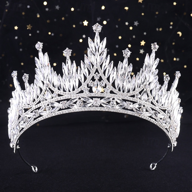 Crown Tiaras Headdress Alloy Wedding Birthday Elegant Vintage With Rhinestone Crystal Headpiece Headwear 2026 - $28.99 –P3