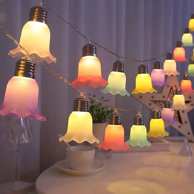 LED ballet skjørt eventyr lyslenker 2m 10 LED 3m 20 LEDs batteridrevet passende bryllup valentinsdag bursdagsfest hjem hage balkong feriedekorasjon 2026 - $17.99 –P2