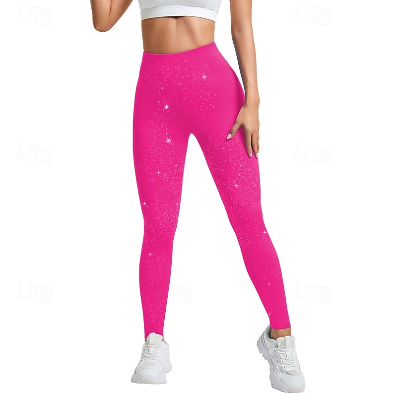 Women's Compression Pants Running Tights Yoga Leggings Butt Lift Tummy Control High Waist Athletic Sports Pilates Bottoms Solid Color Black White Pink Sports Activewear 2026 - $17.99 –P13
