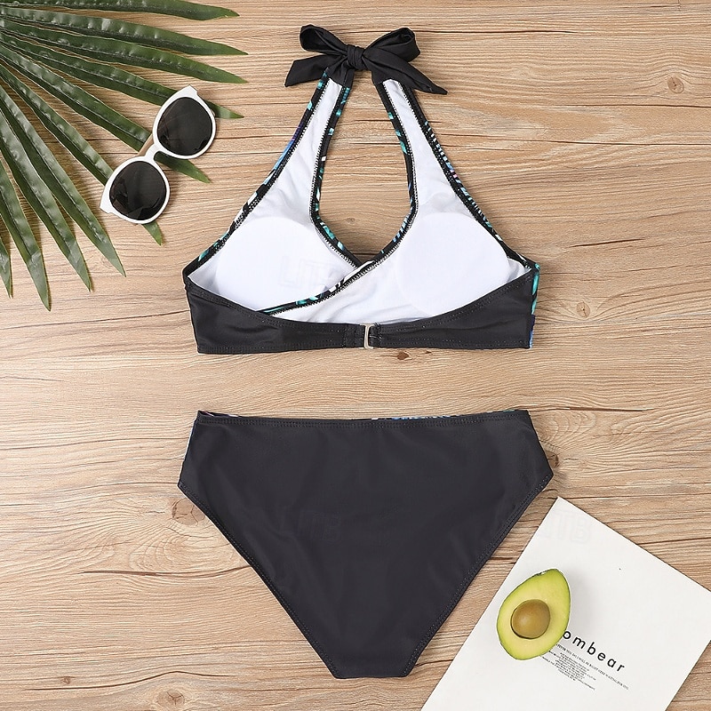 Damen Badeanzug Zweiteilig Rock Bademode Rückenfrei Urlaub Strandbekleidung Gestreift V Ausschnitt Ärmellos Badeanzüge 2026 - $22.99 –P13