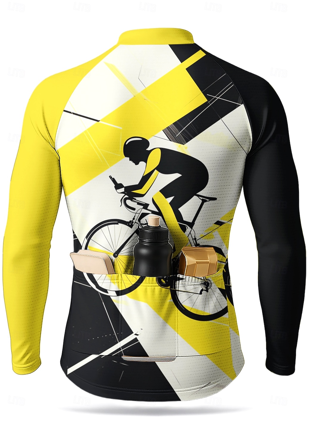 Муж. Велокофты Сноуборд Джерси Геометрический принт Мультипликационный персонаж Контрастный цвет Длинный рукав Велоспорт Футболка Футболка Джерси Компрессионная одежда с 3 задними карманами 2026 - $32.99 –P2