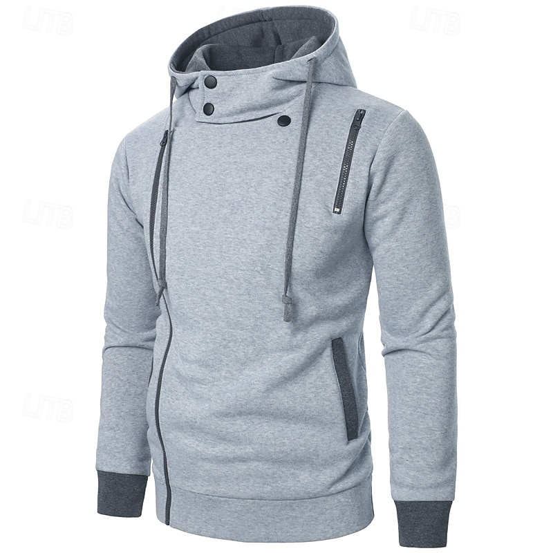 Homme Sweat à capuche Noir Gris Clair Gris foncé À capuche Bloc de Couleur Patchwork Avec Poches Sport & Loisir Quotidien Fête Polyester Streetwear Basique Occasionnel Automne Hiver Vêtement Tenue de 2026 ? $25.99 –P1