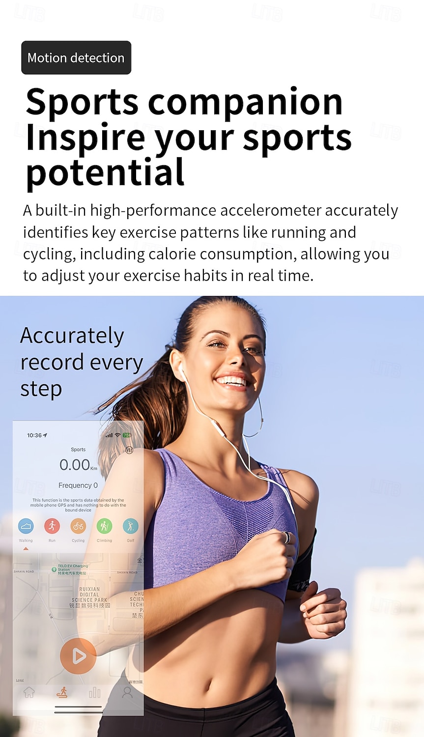 SR16 Älykello 0.1 inch Älykäs rannekoru Älykello Bluetooth Lämpötilan valvonta Askelmittari Aktiivisuuden seuranta Yhteensopiva Android iOS Naisten Miehet Vedenkestävä IPX-8 22 mm: n kellokotelo 2025 - $47.99 –P6