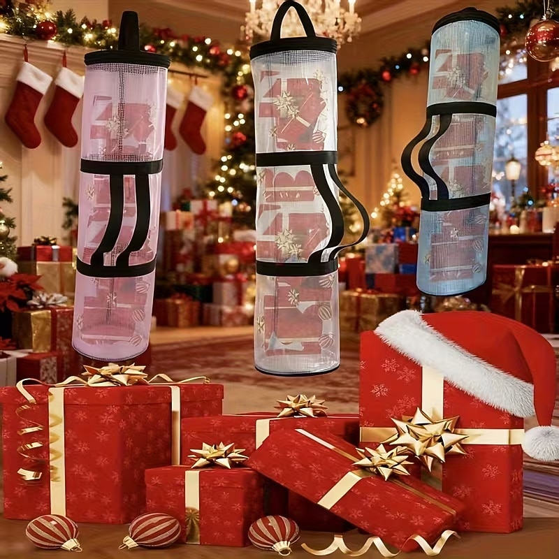 Boîte de rangement transparente en PVC robuste avec poignée - grande capacité, résistante aux déchirures &Conception facile à transporter pour Noël, Halloween, les anniversaires, les fêtes, idéale de 2026 ? $19.99 –P2