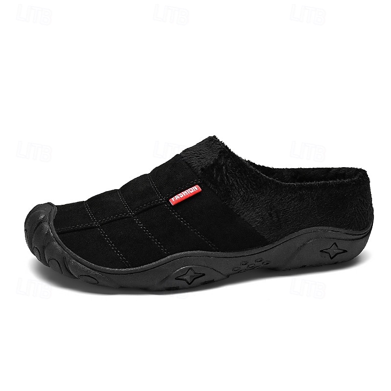 scarpe slip-on trapuntate marroni da uomo con fodera in pile: calzature calde e comode per l'inverno e le uscite informali del 2026 a $34.99 –P8