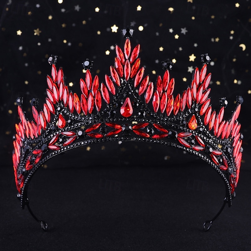 Crown Tiaras Headdress Alloy Wedding Birthday Elegant Vintage With Rhinestone Crystal Headpiece Headwear 2026 - $28.99 –P6