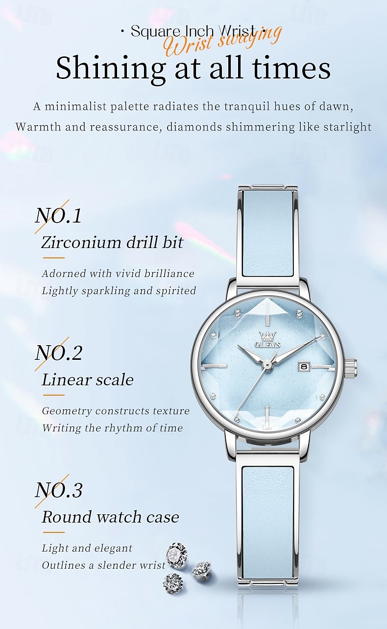 OLEVS Mode Moederdag Cadeau voor Vrouwen Horloges Luxe Merk Originieel Quartz Horloge voor Dames Waterdicht Rvs Luminous Horloges 5656 2026 - $31.99 –P3