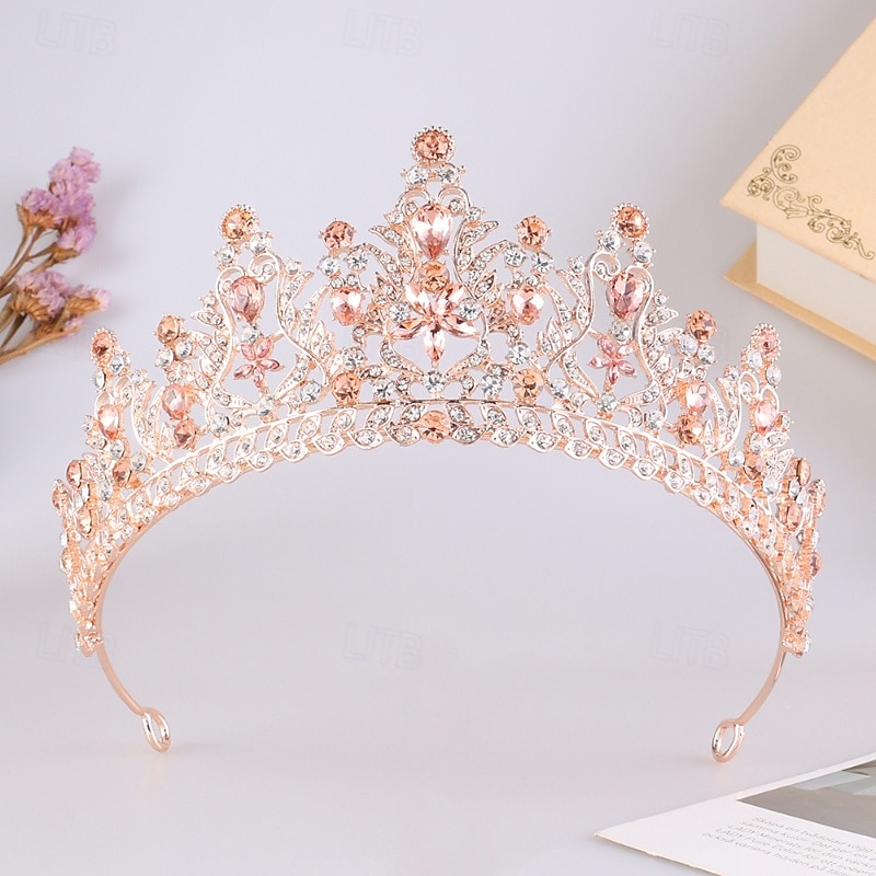 Crown Tiaras Hodepryd Legering Bryllup Bursdag Elegant søt stil Med Rhinsten Hodeplagg Hodeplagg 2026 - $17.49 –P7