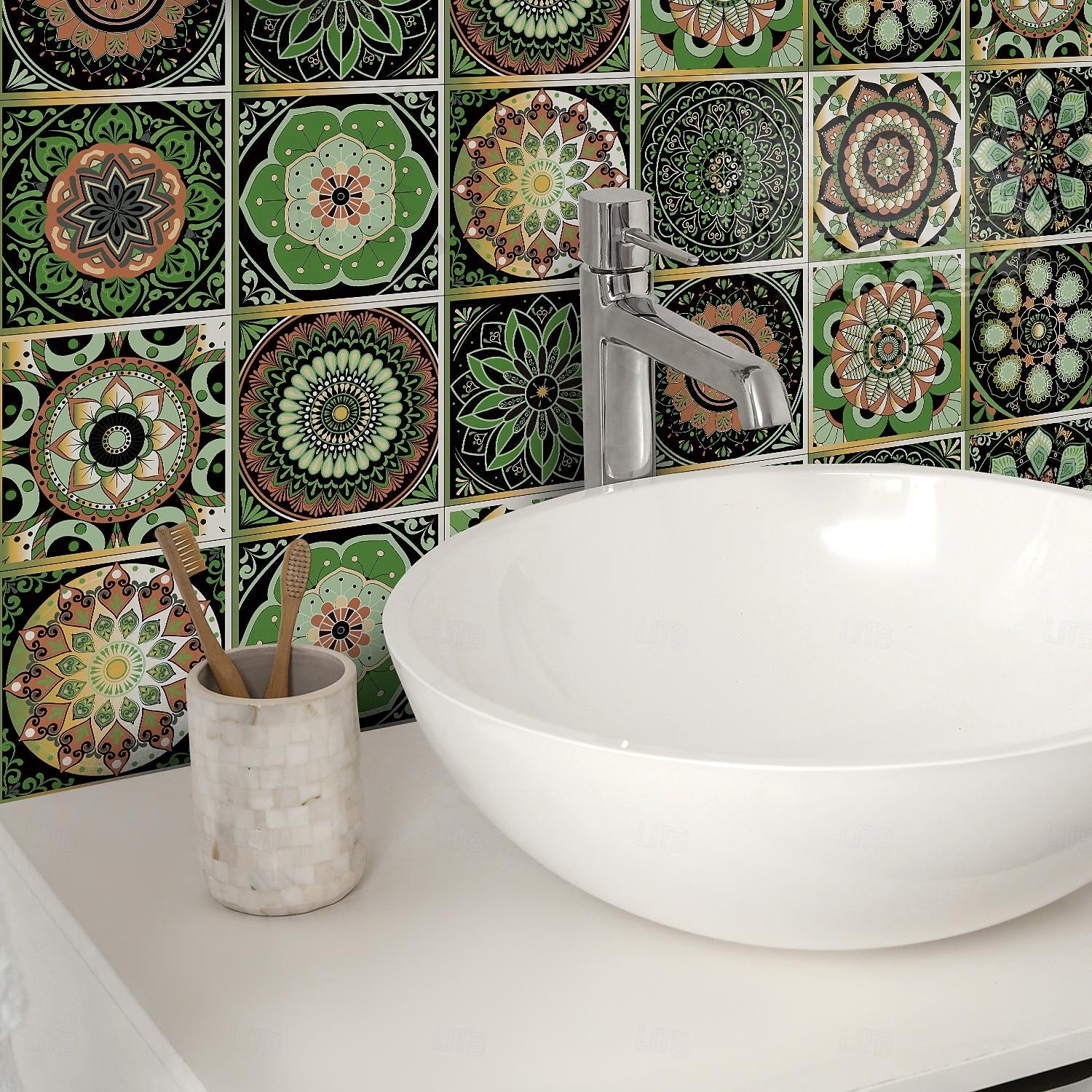 12pcs 3D Wall Tile Stickers Peel Stick 6x6 in, Thick PE Foam Crystal Mosaic, Waterproof Backsplash for Kitchen, Bathroom & Home Decor, Metallic Wall Panels Gift Box 2026 - $28.99 –P7