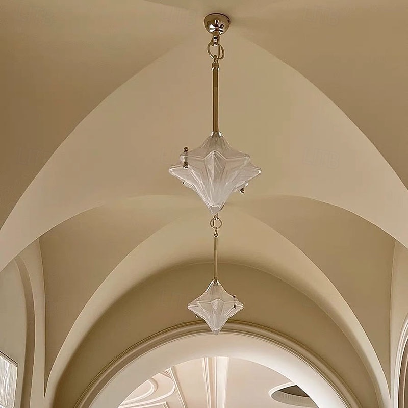 Art Deco -tähtiriippuvalaisin - geometrinen himmeälasiriipus 2026 - $151.19 –P10