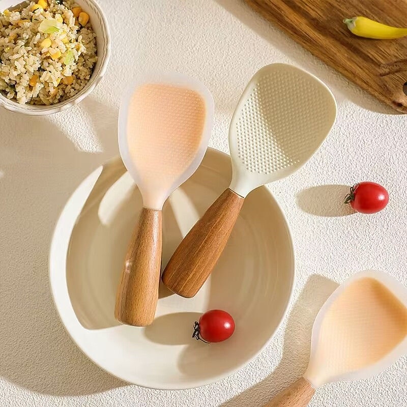 Silikonlöffel, antihaftbeschichtet, Kochlöffel, hitzebeständig, für Reiskocher, langlebige Küchenhelfer 2026 - $9.99 –P7