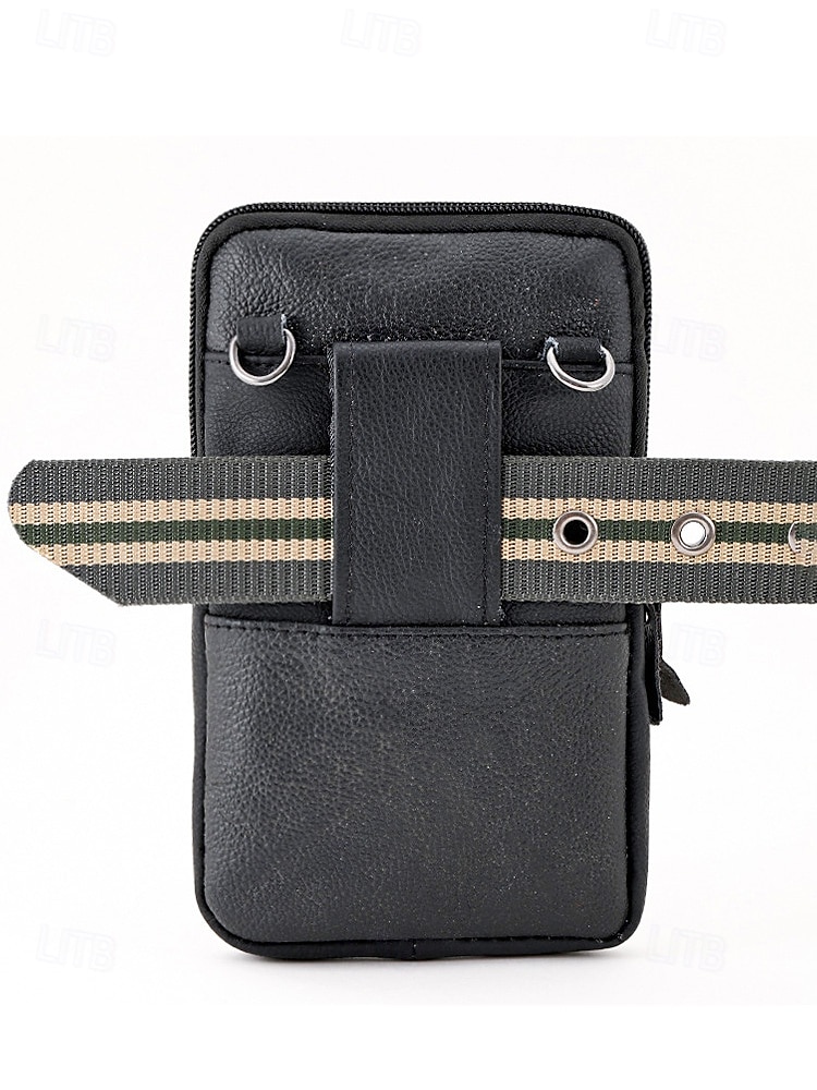 Herren-Umhängetasche und Gürteltasche aus echtem Leder – vielseitig einsetzbar, stilvolles Design, strapazierfähig, in verschiedenen Farben erhältlich, für Alltag und Reisen 2026 - $11.99 –P8