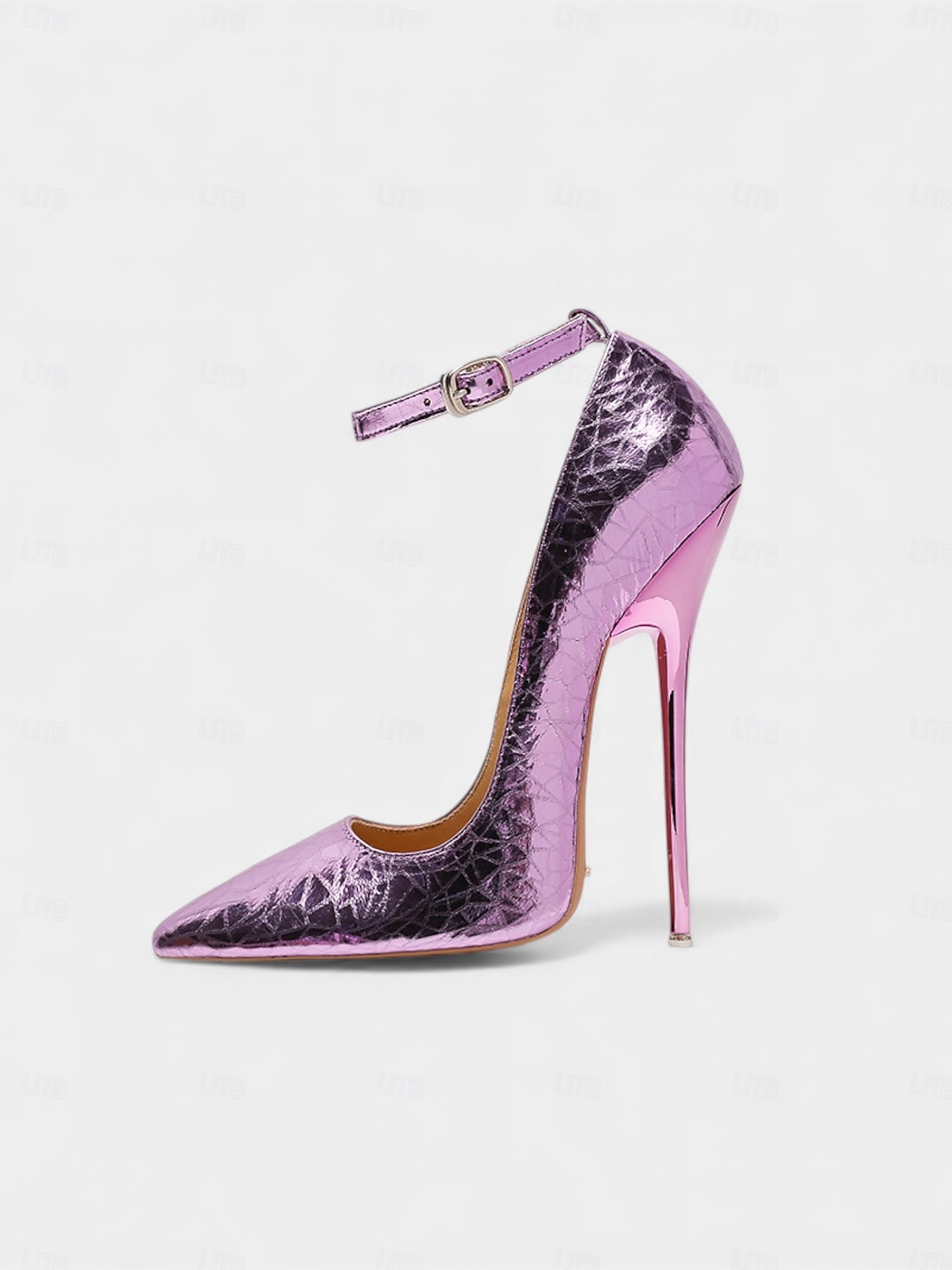 Scarpe con tacco a spillo da donna in vera pelle color oro con cinturino alla caviglia - lussuose scarpe con tacco alto e punta aguzza per feste, serate ed eventi da cocktail del 2026 a $109.99 –P4