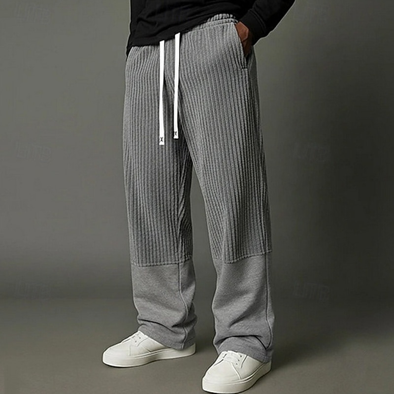 Per uomo Pantaloni da tuta Pantaloni Pantaloni in velluto a coste Pantaloni della tuta a gamba dritta Coulisse Tasca Elastico in vita Semplice Comodità Morbido All'aperto Casuale Quotidiano Moda del 2026 a $26.99 –P2