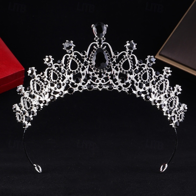 2026年 クラウンティアラ ヘッドドレス 合金 結婚式 誕生日 かわいいスタイル シャイニー と ラインストーン クリスタル かぶと 帽子  コレクション – $10.99 –P5