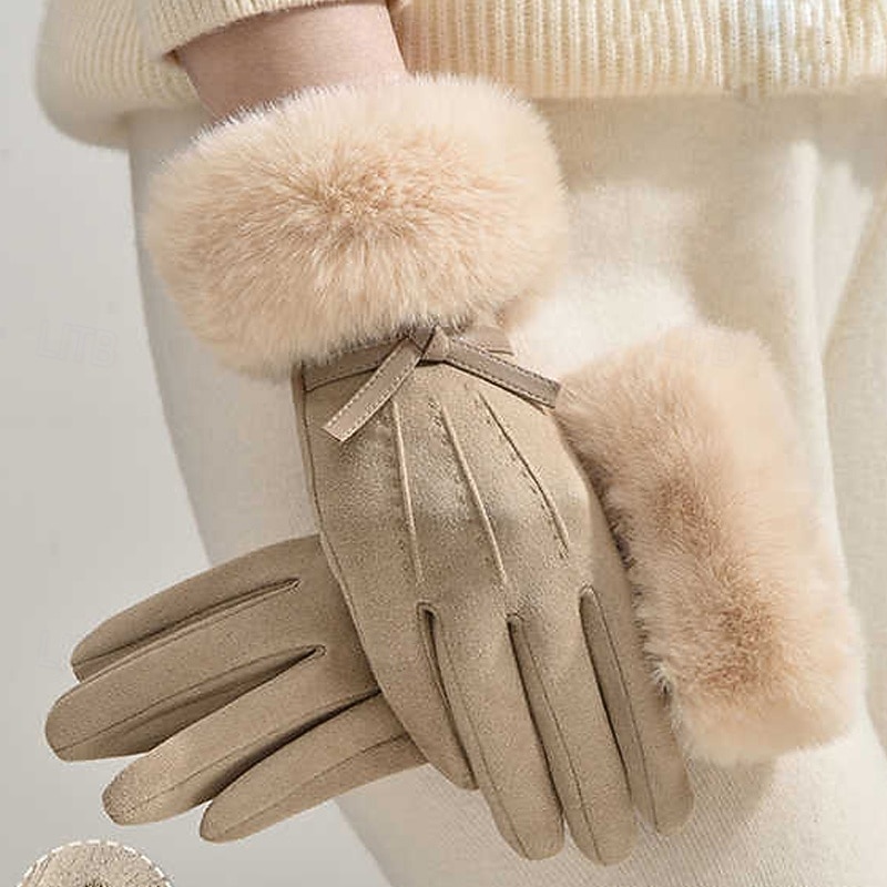 Жен. 1 пара С пальцами / Зимние Активный / Уличный стиль Перчатки - Полотняное плетение 2026 - $8.49 –P5