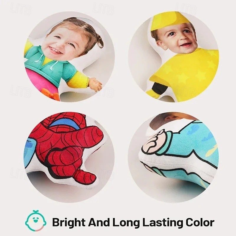 Персонализированная рождественская подушка с фотографией лица, креативная самодельная гуманоидная подушка, забавный подарок на день рождения для друзей, уникальная подушка с фотографией, 2026 - $11.99 –P4