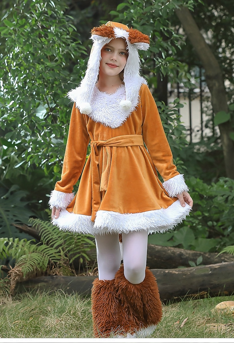 Dierenbandkostuum Jurken Fancy kostuum Dieren Vos Cosplay Kostuum Kinderen Voor meisjes Kerstmis Carnaval Boekenweek Feest Prestatie Symfonie van Verhalen Aankleden 2026 - $58.99 –P6